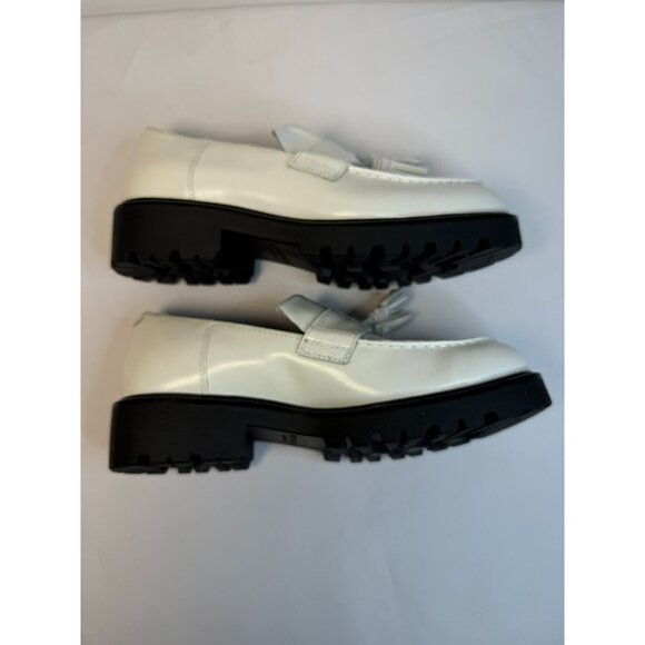 Vagabond Cosmo 2.0 Chunky Kiltie Platform Loafers Women's Size 8 White Leather - Picture 7 of 13